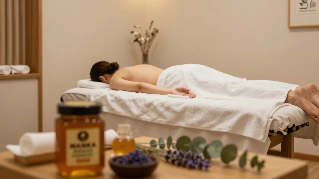 Relaxační atmosféra v moderním masážním salonu